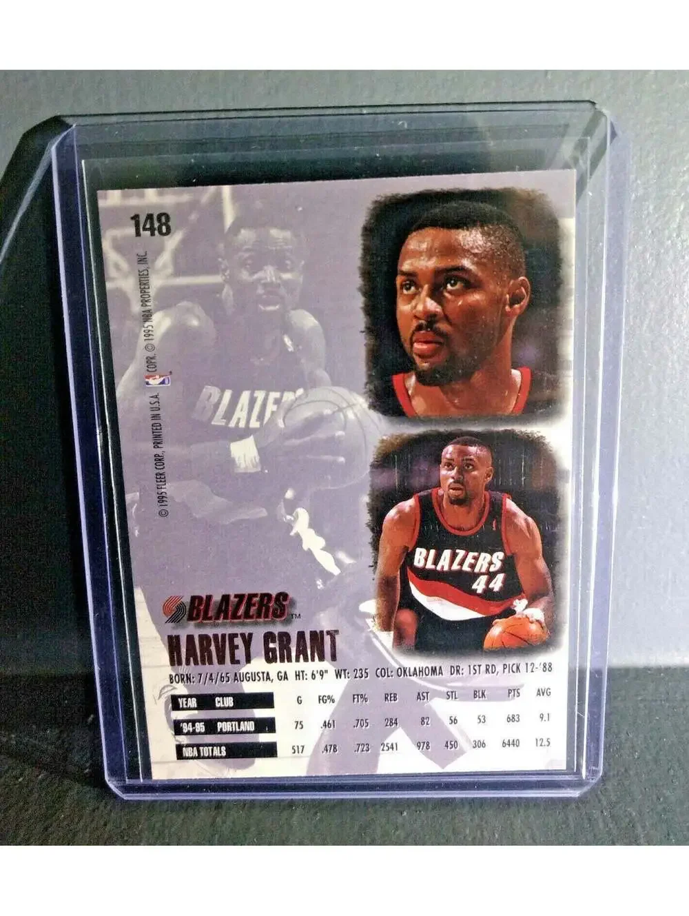 1995-96 Harvey Grant Fleer Ultra #148 Basketball Card